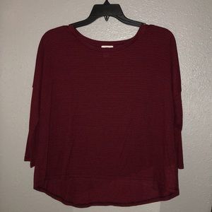 Red and black striped shirt